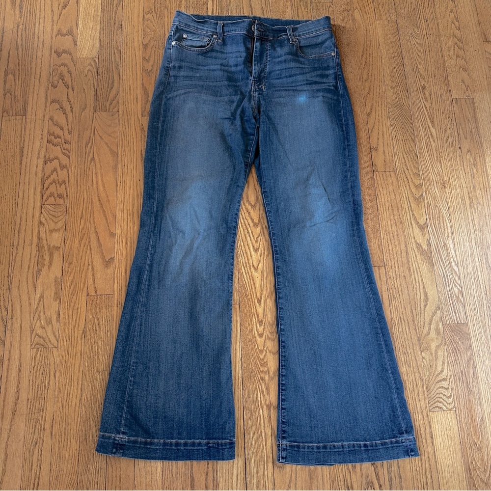 7 For All Mankind Blue Flare Jeans